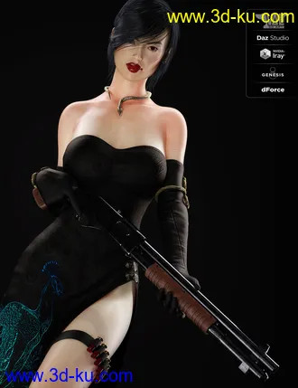 3D打印模型dForce Nicole Agent Outfit for Genesis 8 Female(s)的图片