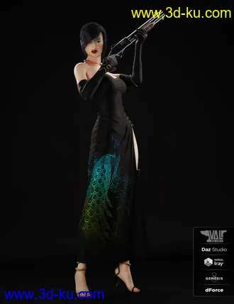 3D打印模型dForce Nicole Agent Outfit for Genesis 8 Female(s)的图片
