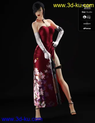 3D打印模型dForce Nicole Agent Outfit for Genesis 8 Female(s)的图片