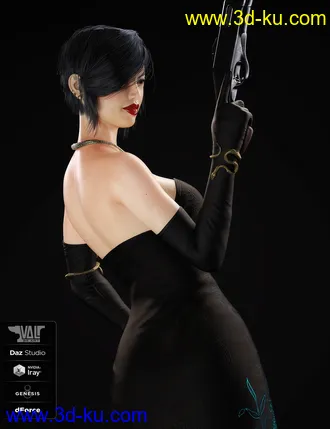 3D打印模型dForce Nicole Agent Outfit for Genesis 8 Female(s)的图片
