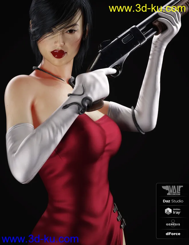 dForce Nicole Agent Outfit for Genesis 8 Female(s)模型的图片14