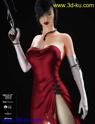 3D打印模型dForce Nicole Agent Outfit for Genesis 8 Female(s)的图片