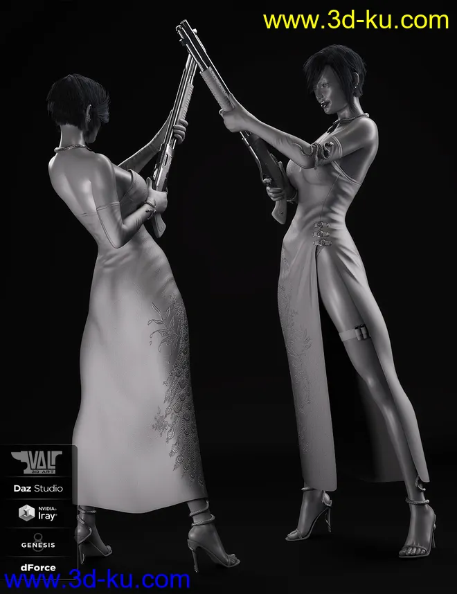 dForce Nicole Agent Outfit for Genesis 8 Female(s)模型的图片19