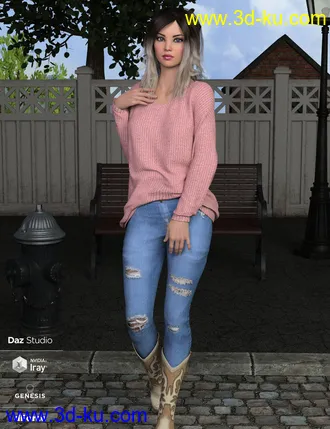 3D打印模型dForce Nora Outfit for Genesis 8 Female(s)的图片