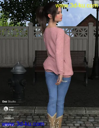 3D打印模型dForce Nora Outfit for Genesis 8 Female(s)的图片