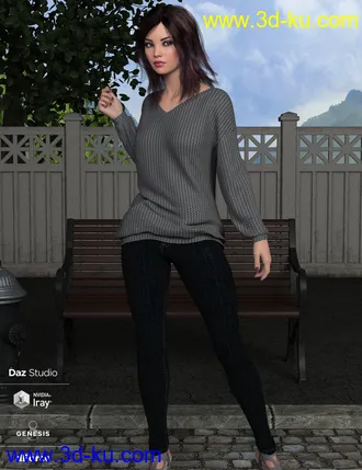 3D打印模型dForce Nora Outfit for Genesis 8 Female(s)的图片