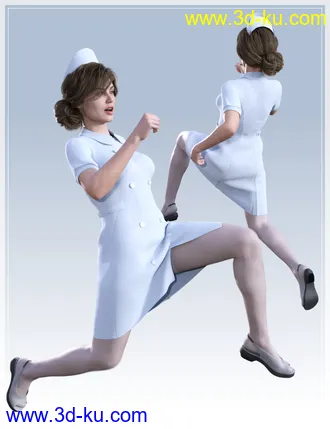 3D打印模型dForce Nurse Uniform for Genesis 8 Female(s)的图片