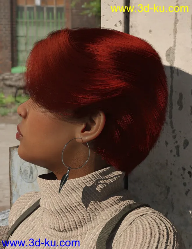 dForce Operator Hair for Genesis 8 Female(s)模型的图片8