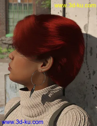 3D打印模型dForce Operator Hair for Genesis 8 Female(s)的图片