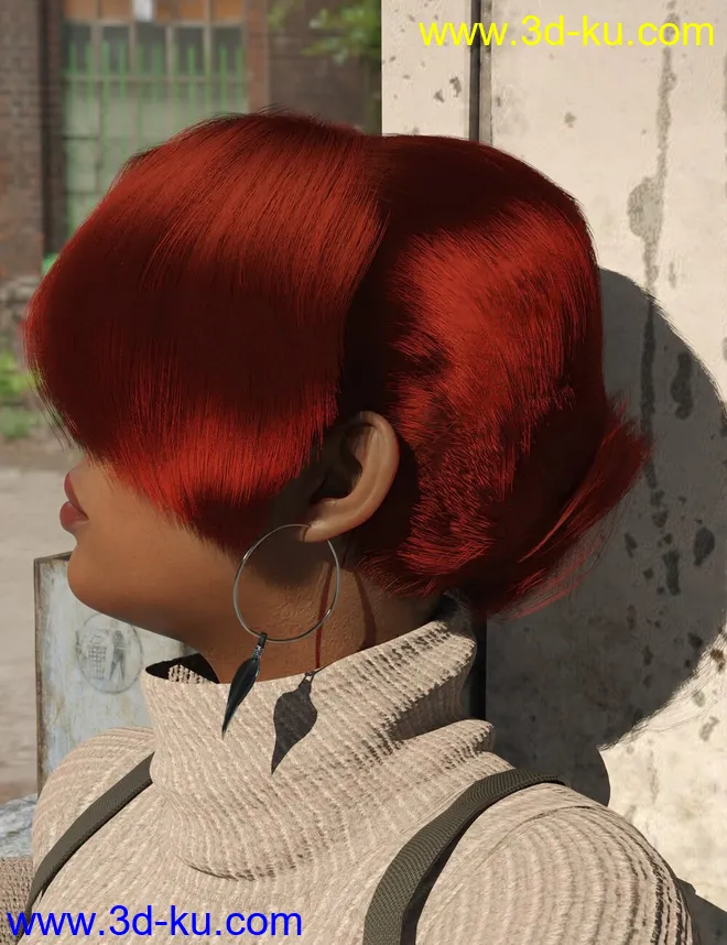 dForce Operator Hair for Genesis 8 Female(s)模型的图片10