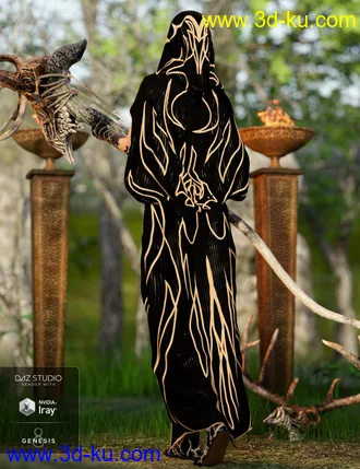 3D打印模型dforce Order of the Huntress - The Acolyte Outfit for Genesis 8 Female(s)的图片
