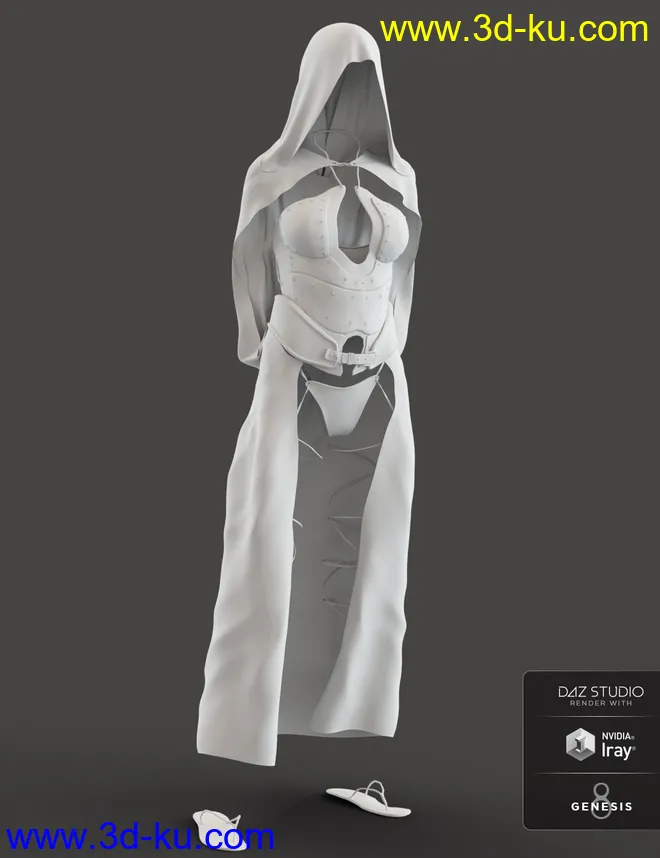 dforce Order of the Huntress - The Acolyte Outfit for Genesis 8 Female(s)模型的图片5