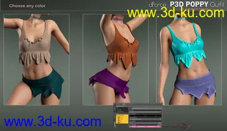 3D打印模型dForce P3D Poppy Outfit for Genesis 8 Female(s)的图片