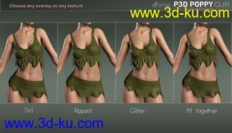 3D打印模型dForce P3D Poppy Outfit for Genesis 8 Female(s)的图片