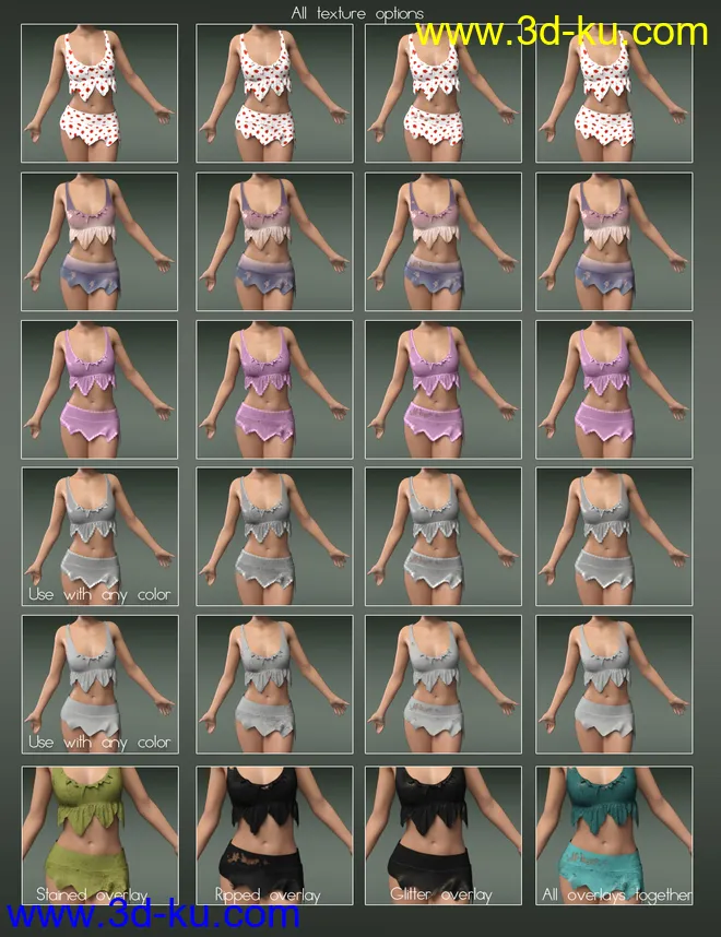dForce P3D Poppy Outfit for Genesis 8 Female(s)模型的图片6