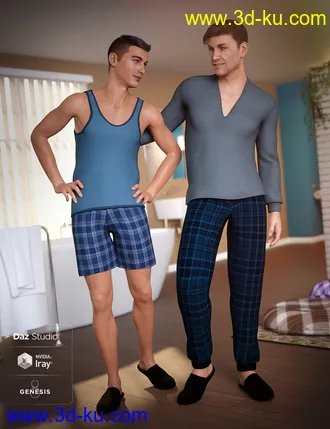 3D打印模型dForce Pajamas for Genesis 8 Male(s)的图片