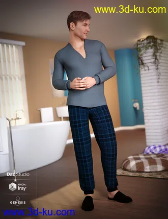 3D打印模型dForce Pajamas for Genesis 8 Male(s)的图片
