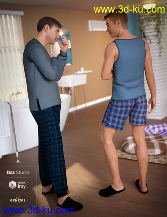 3D打印模型dForce Pajamas for Genesis 8 Male(s)的图片