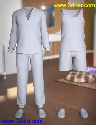 3D打印模型dForce Pajamas for Genesis 8 Male(s)的图片