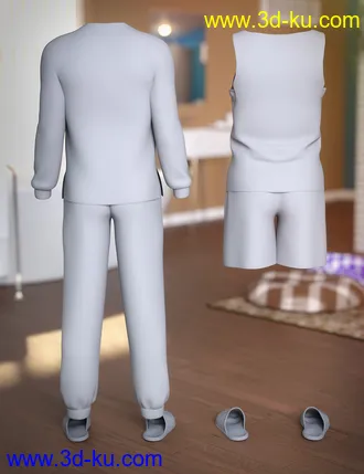 3D打印模型dForce Pajamas for Genesis 8 Male(s)的图片