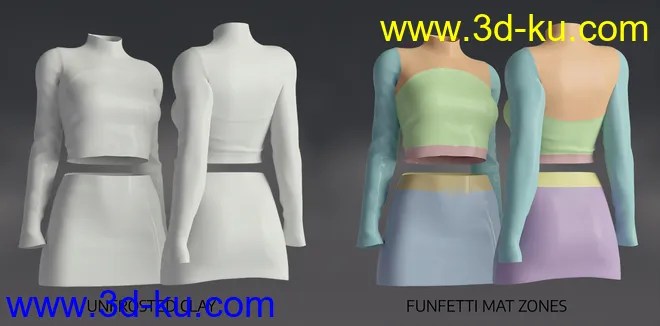 dforce Rabble-Rouser Outfit for Genesis 8 Female(s)模型的图片3