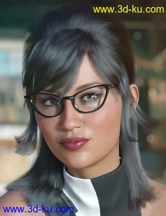 3D打印模型dForce Raquel Hair for Genesis 3 & 8 Female(s)的图片