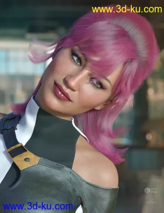 3D打印模型dForce Raquel Hair for Genesis 3 & 8 Female(s)的图片