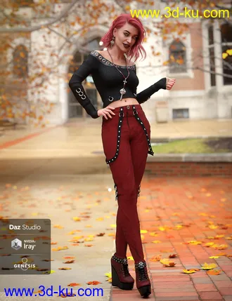 3D打印模型dForce Raven Black Outfit Textures的图片