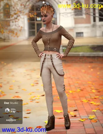 3D打印模型dForce Raven Black Outfit Textures的图片