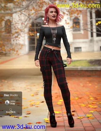 3D打印模型dForce Raven Black Outfit Textures的图片