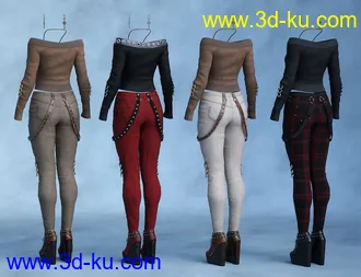 3D打印模型dForce Raven Black Outfit Textures的图片