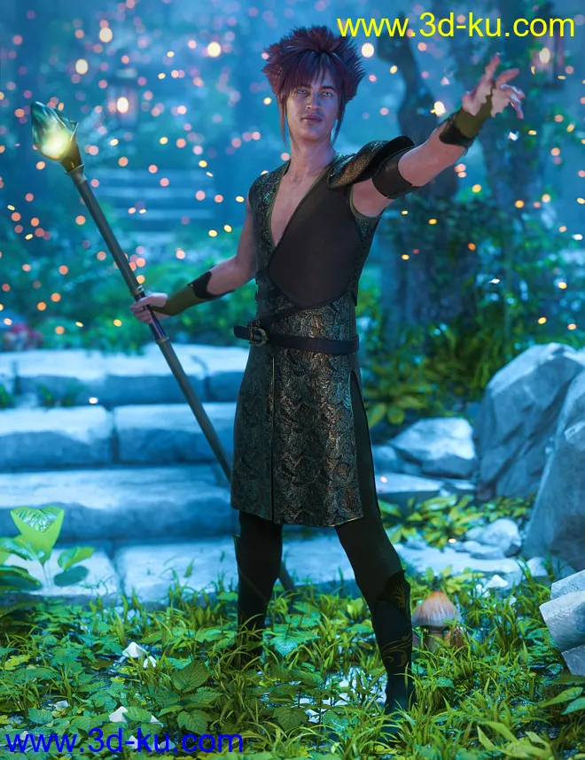 dForce Realm Keeper for Genesis 8 Male(s)模型的图片1