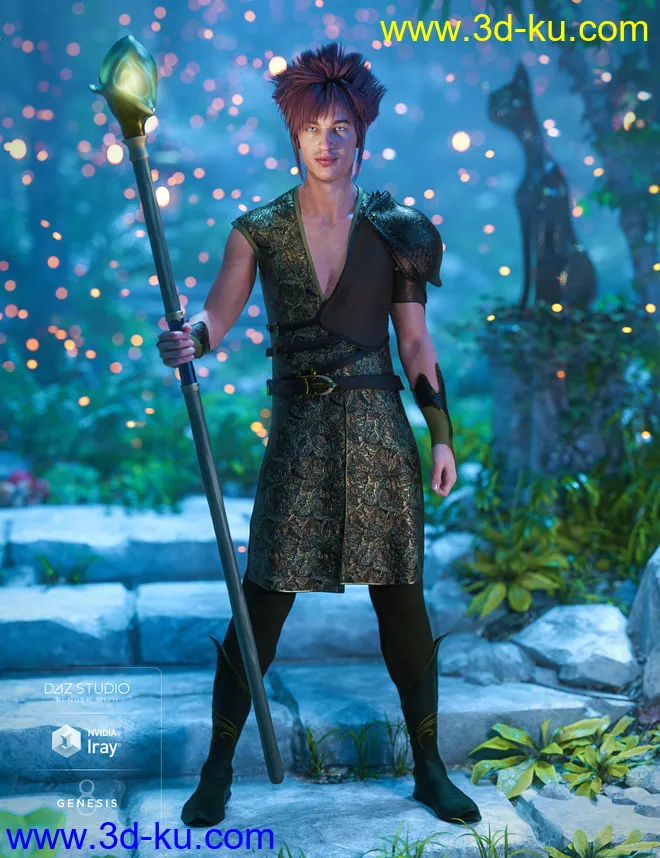 dForce Realm Keeper for Genesis 8 Male(s)模型的图片2