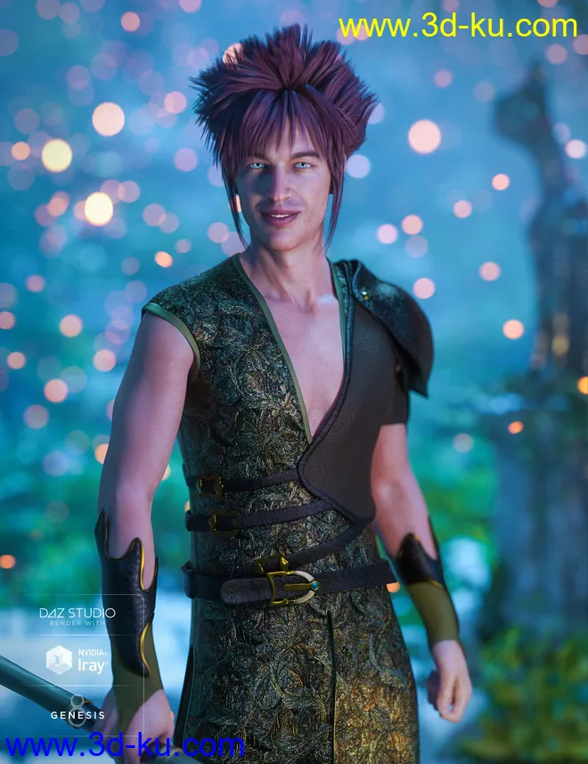 dForce Realm Keeper for Genesis 8 Male(s)模型的图片4