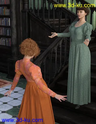 3D打印模型dForce Regal Dress for Genesis 8 Female(s)的图片