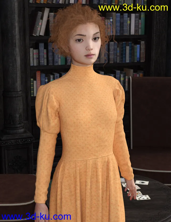 dForce Regal Dress for Genesis 8 Female(s)模型的图片3