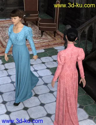 3D打印模型dForce Regal Dress for Genesis 8 Female(s)的图片