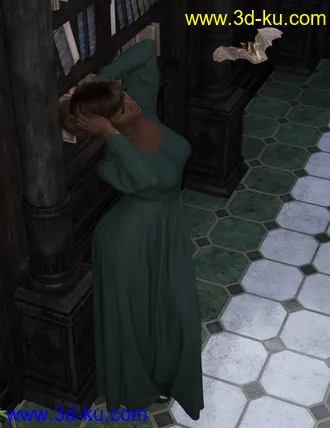 3D打印模型dForce Regal Dress for Genesis 8 Female(s)的图片