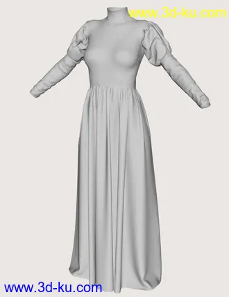 3D打印模型dForce Regal Dress for Genesis 8 Female(s)的图片