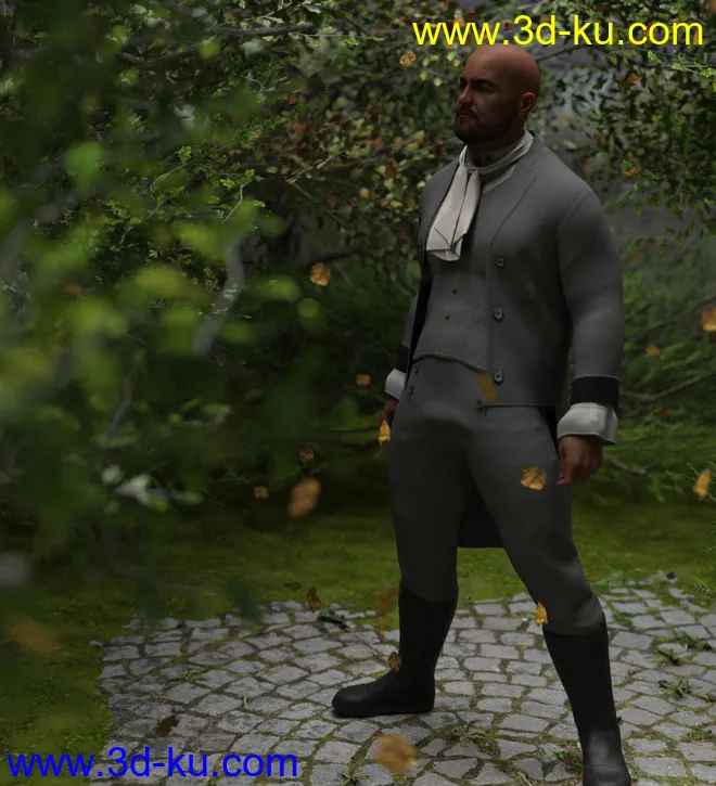 dForce Regency Outfit for Genesis 8 Male(s)模型的图片8