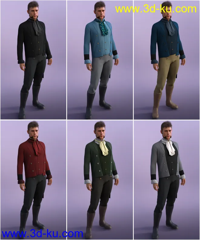 dForce Regency Outfit for Genesis 8 Male(s)模型的图片9