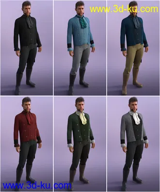 3D打印模型dForce Regency Outfit for Genesis 8 Male(s)的图片