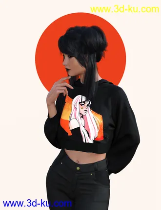 3D打印模型dForce Retro Active Outfit for Genesis 8 Female(s)的图片