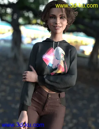 3D打印模型dForce Retro Active Outfit for Genesis 8 Female(s)的图片