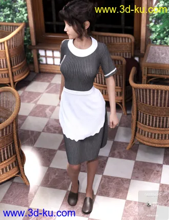 3D打印模型dForce Retro Waitress Uniform for Genesis 8 Female(s)的图片