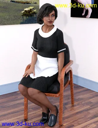 3D打印模型dForce Retro Waitress Uniform for Genesis 8 Female(s)的图片