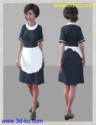 3D打印模型dForce Retro Waitress Uniform for Genesis 8 Female(s)的图片