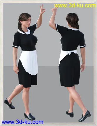 3D打印模型dForce Retro Waitress Uniform for Genesis 8 Female(s)的图片