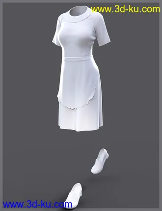 3D打印模型dForce Retro Waitress Uniform for Genesis 8 Female(s)的图片