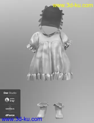 3D打印模型dForce Ruffle Princess for Genesis 8 Female(s)的图片